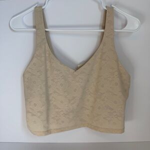 aerie Lace Longline Bralette in Beige